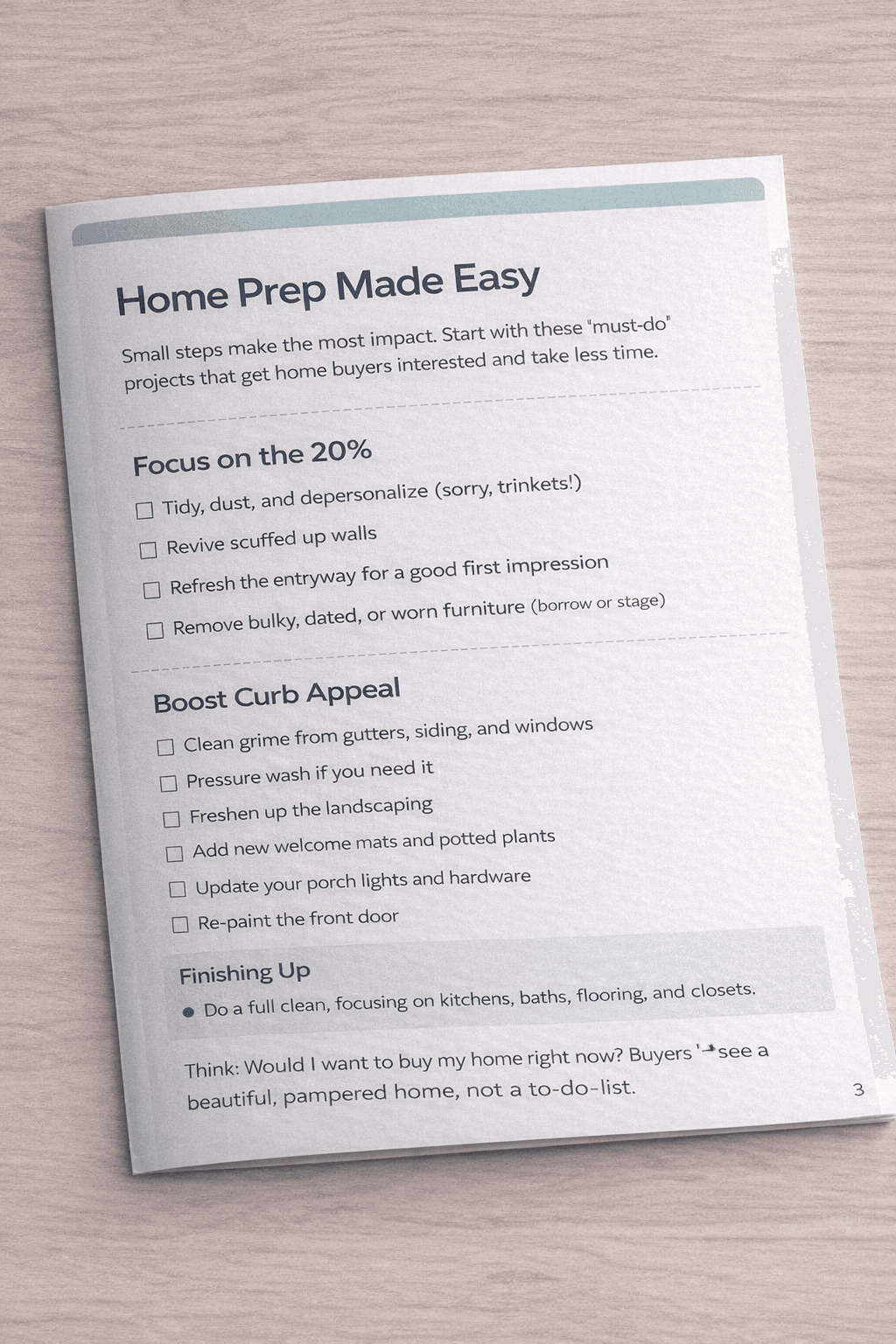 Workbook prep checklist preview